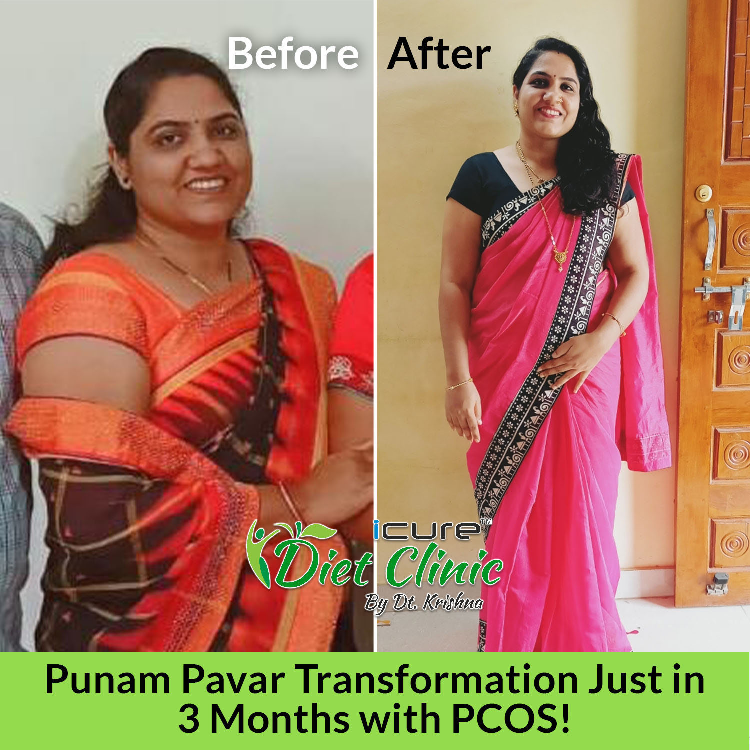 Punam Pavar transformation just in 3 months with PCOS!